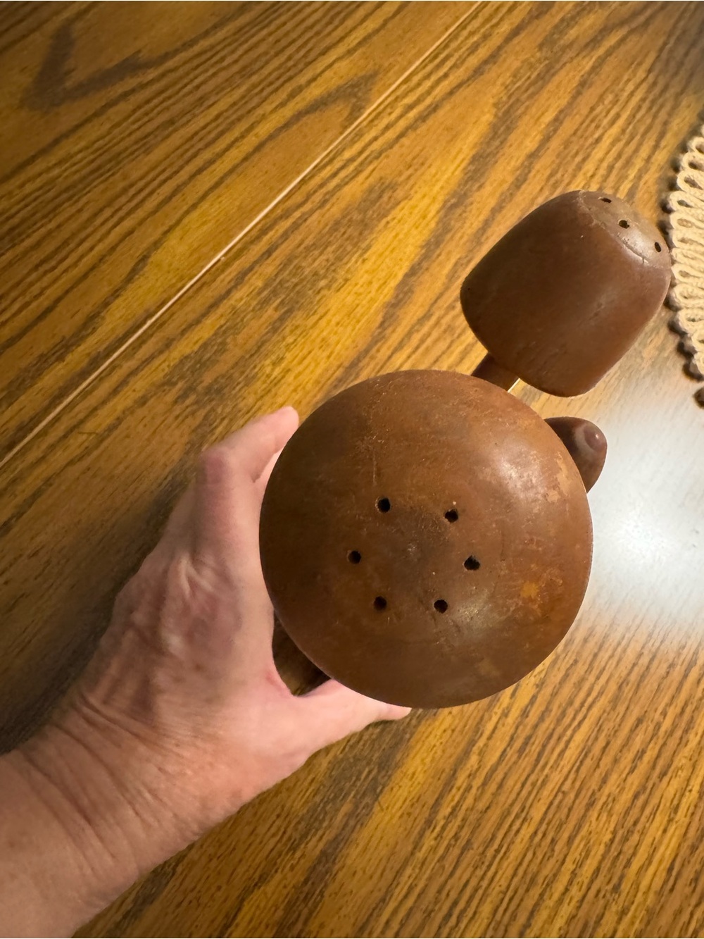 Wood Mushroom Toothpick Holder Server - Picture 3 of 15